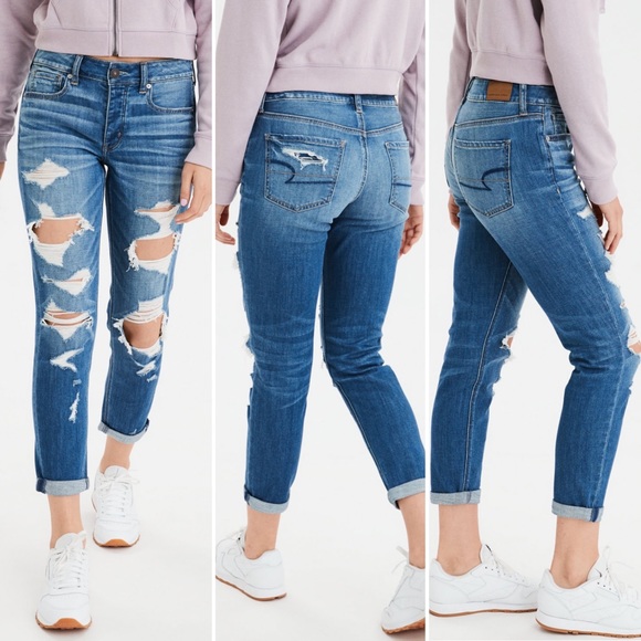 American Eagle Outfitters Denim - American Eagle Tomgirl Distressed Jeans 00